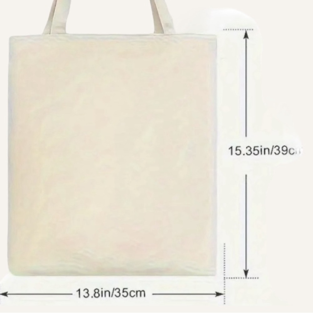 Inspirational Print Reusable Canvas Shopping Tote Beach Bag - Picture 9 of 10